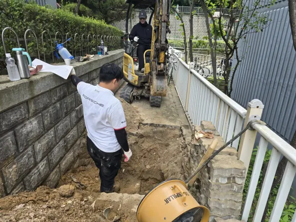 소방배관교체 현장 사진